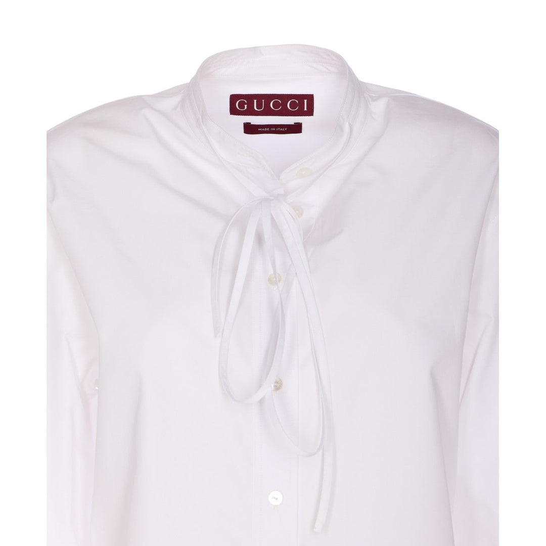 Gucci Women Cotton Poplin With Embroidery Shirt