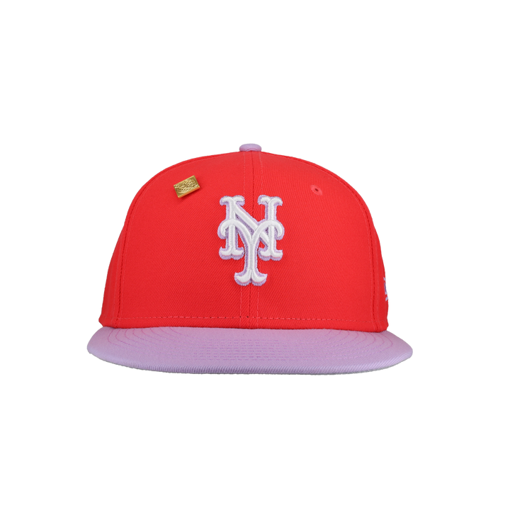 New York Mets Two-Tone Color Pack Red Cap 59Fifty Fitted Hat