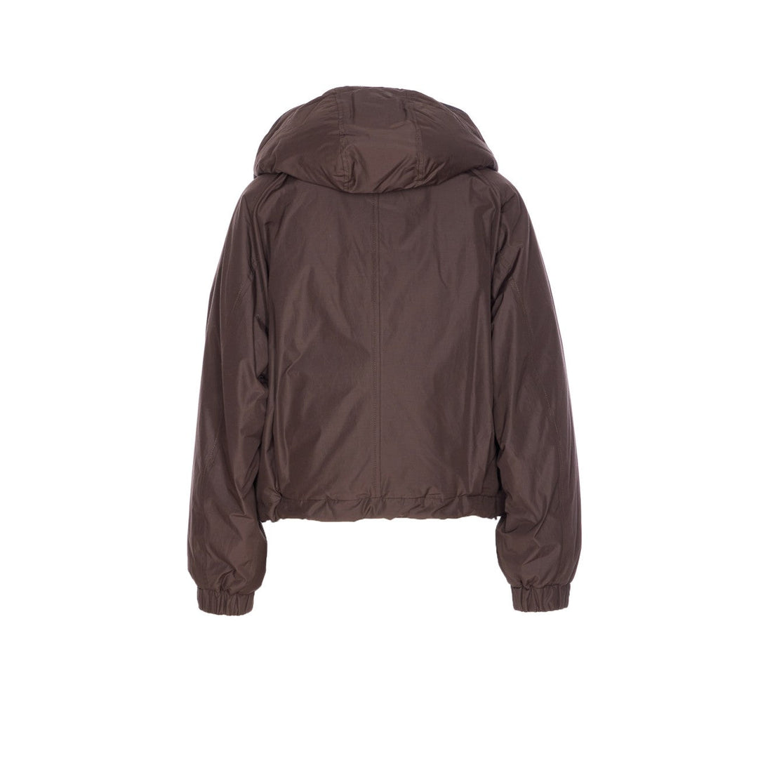 Brunello Cucinelli Women Crop Down Jacket With Shiny Zipper Pull