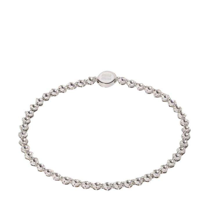 Miu Miu Women Crystals Logo Bracelet