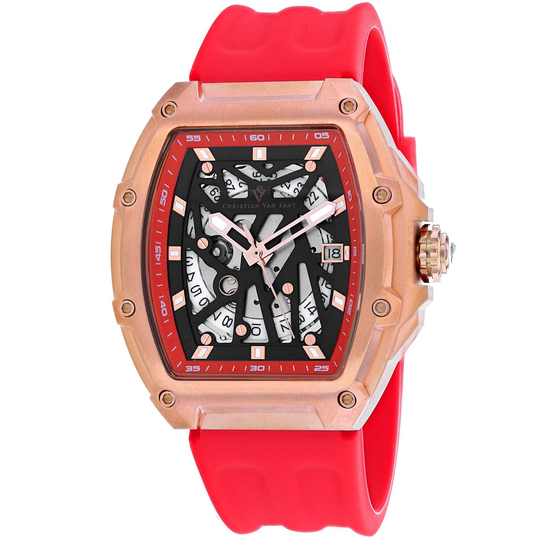 Christian Van Sant Men's red Odyssey automatic watch