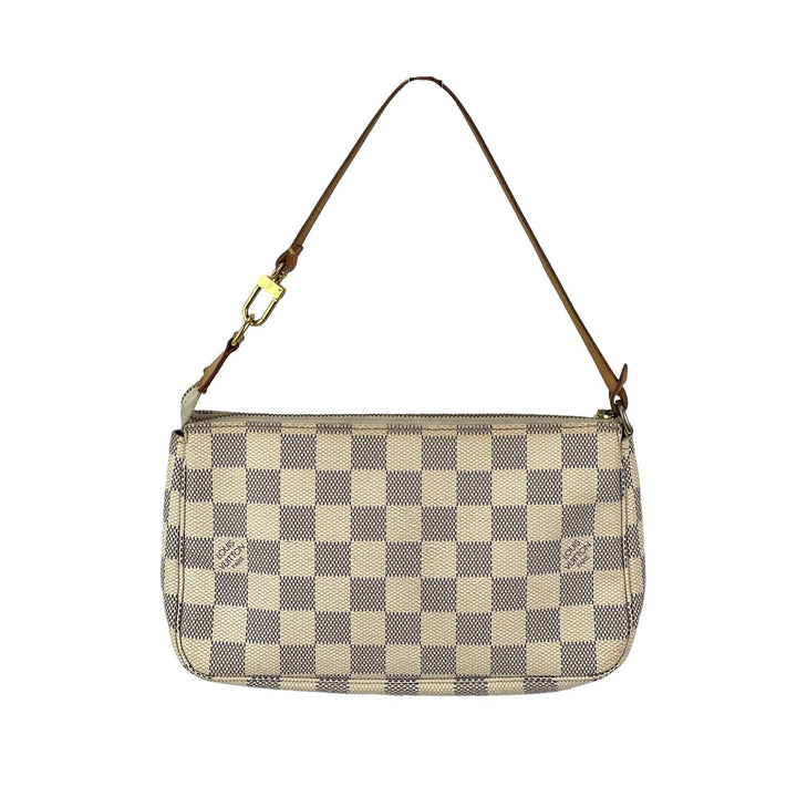 Louis Vuitton Pochette Accessories White  Damier Azur Bag