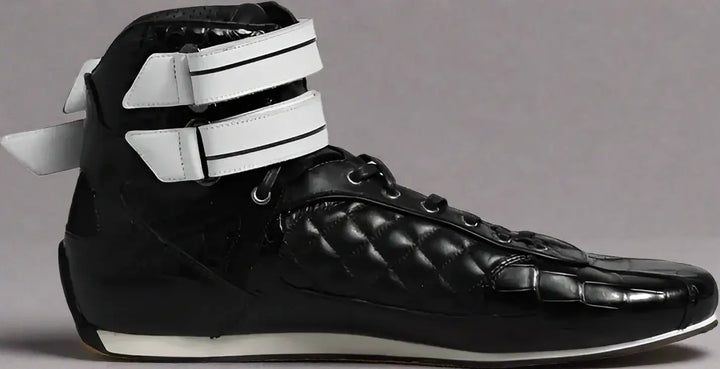 Dolce & Gabbana Black men's Quilted Leather Lace Up Sneakers Shoes