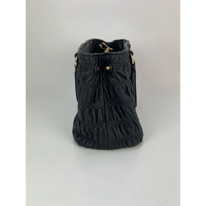 Prada Nappa Gaufre Black Leather Shoulder Crossbody Bag SOLD