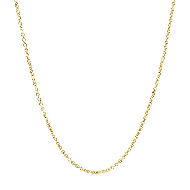 14k Yellow Gold Round Cable Link Chain 1.3mm
