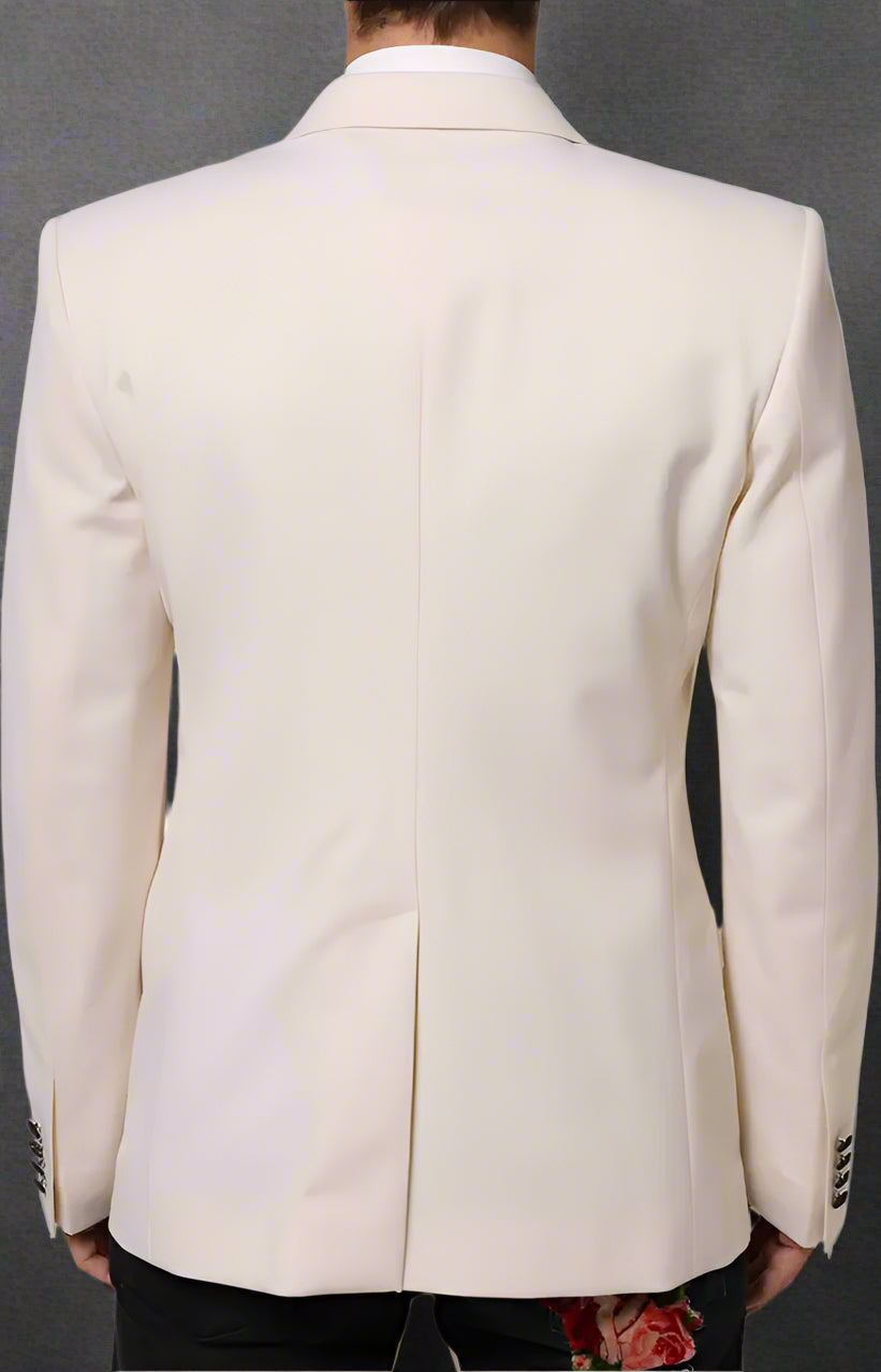 Backside of white blazer