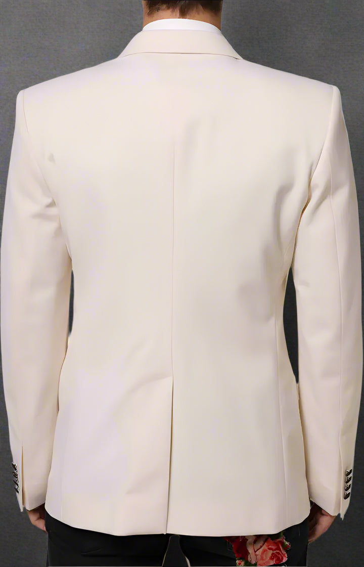 Backside of white blazer