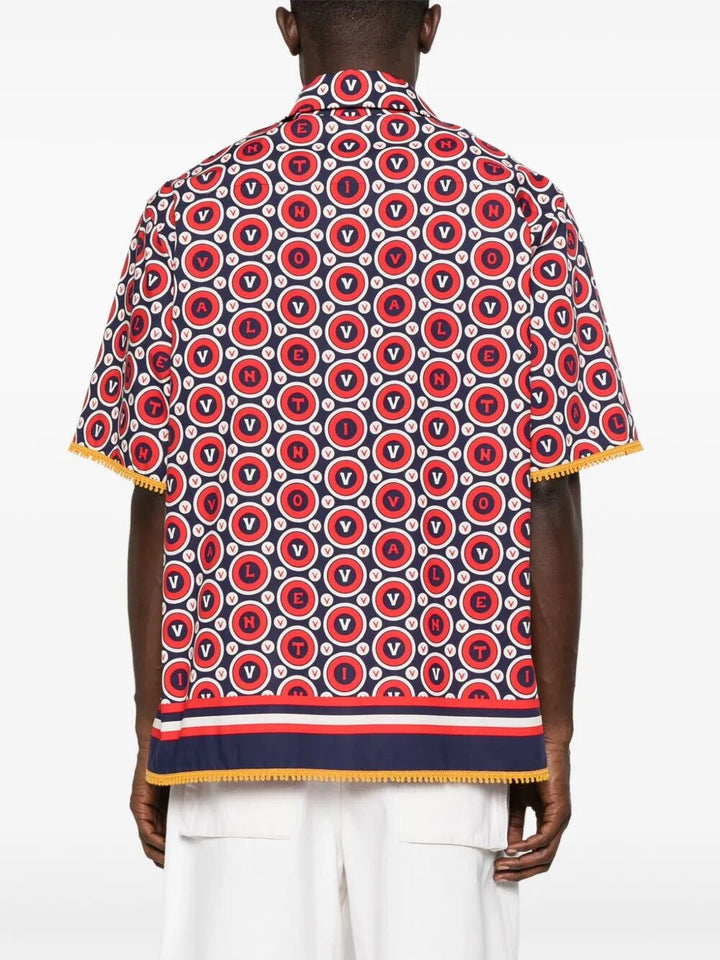 Valentino Garavani Men `Bulles Royales` Bowling Shirt