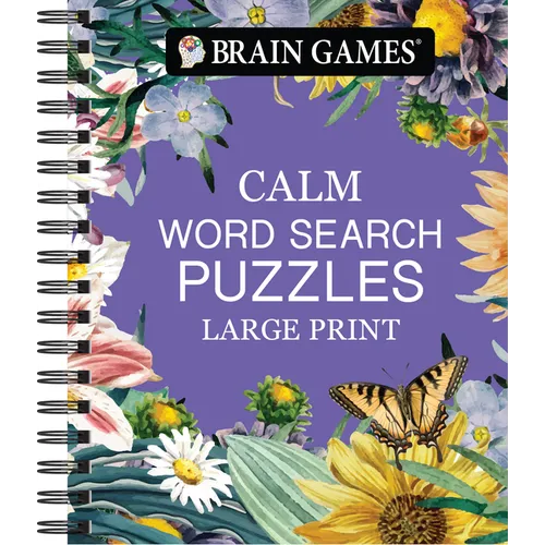 Brain Games - Calm: Word Search - Large Print - Spiral