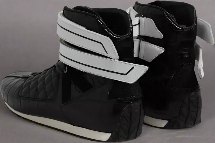 Dolce & Gabbana Black men's Quilted Leather Lace Up Sneakers Shoes
