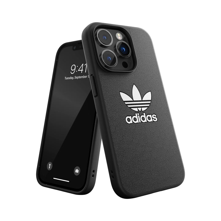 adidas Case Designed for iPhone (Black &amp; White Trefoil iPhone 14 Pro)