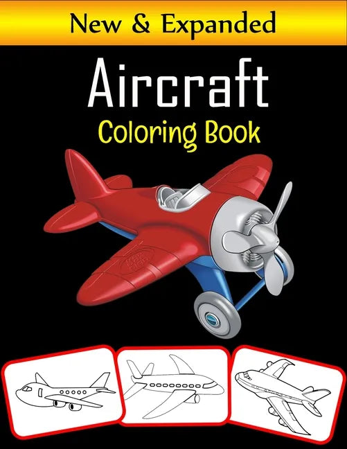 Aircraft Coloring Book: 50 Premium Quality Airplane Coloring Pages - Paperback