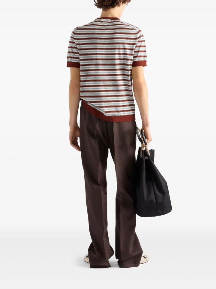 Prada Men Cotton Crew-Neck Sweater