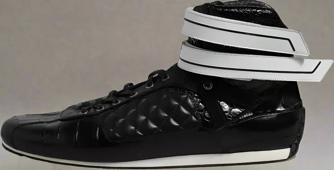 Dolce & Gabbana Black men's Quilted Leather Lace Up Sneakers Shoes