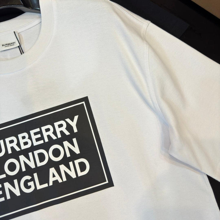Burberry White T-Shirt Without Collar
