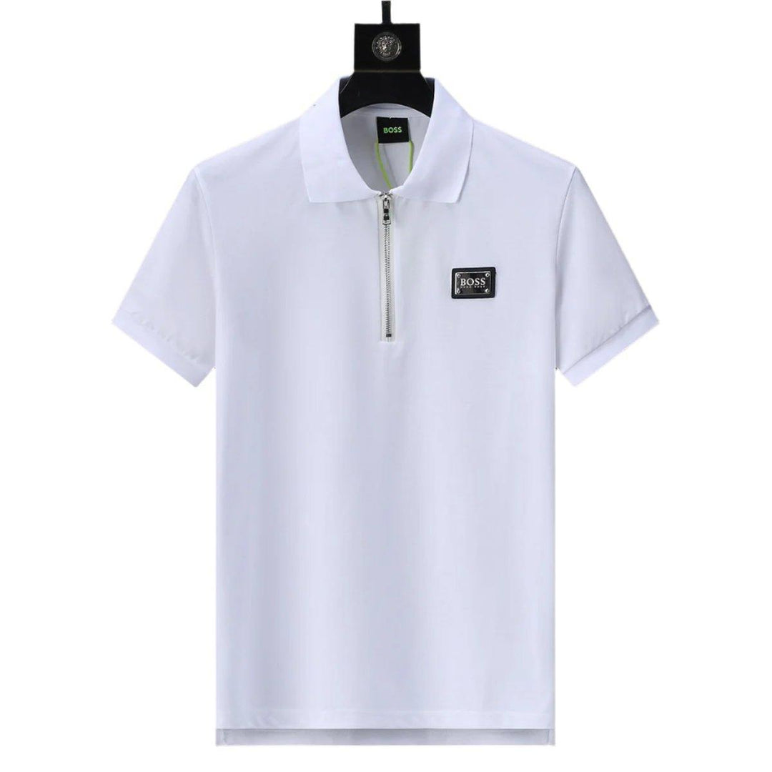 Hugo Boss White T-Shirt with Collar