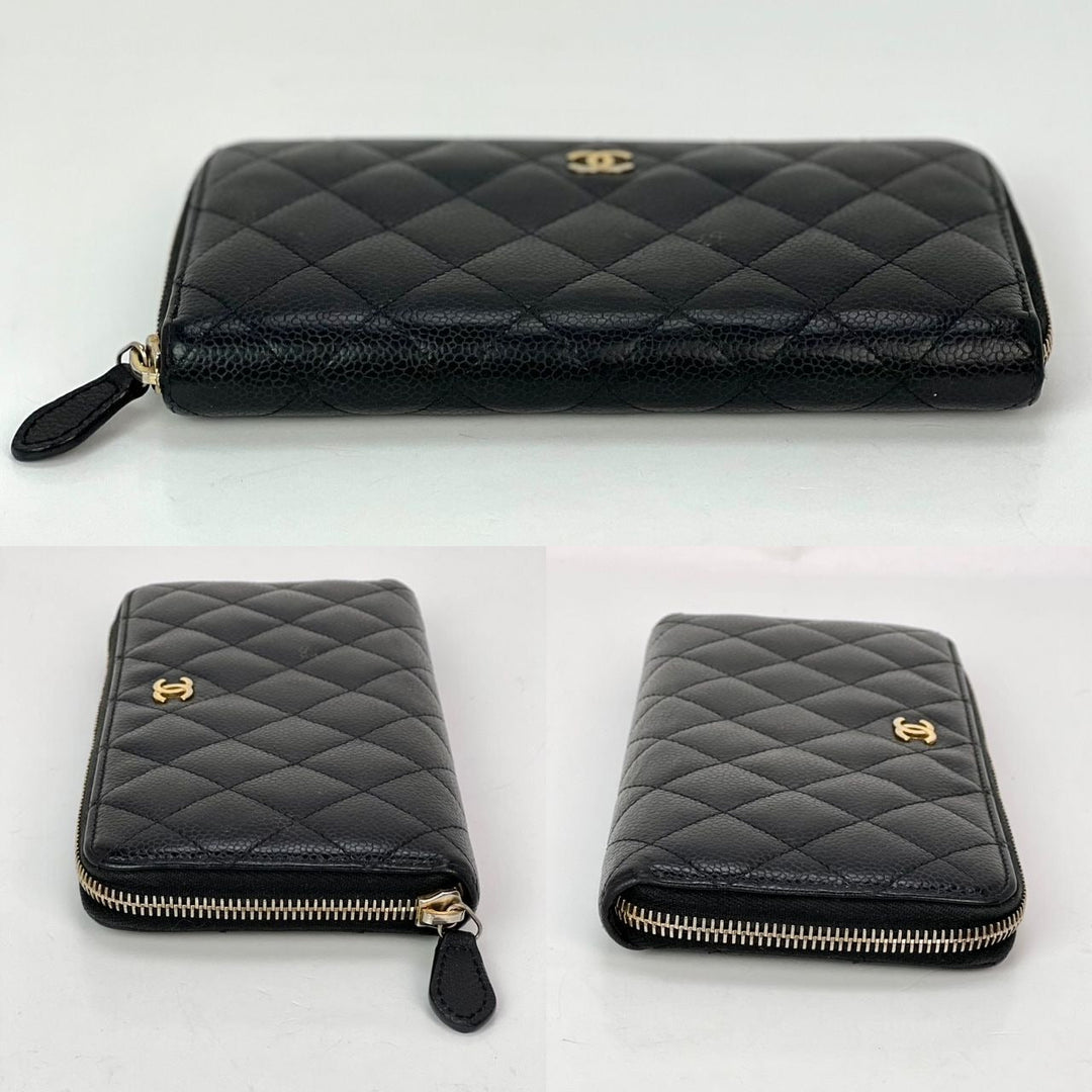 Chanel Caviar Quilted large gusset black wallet – STORE 7994