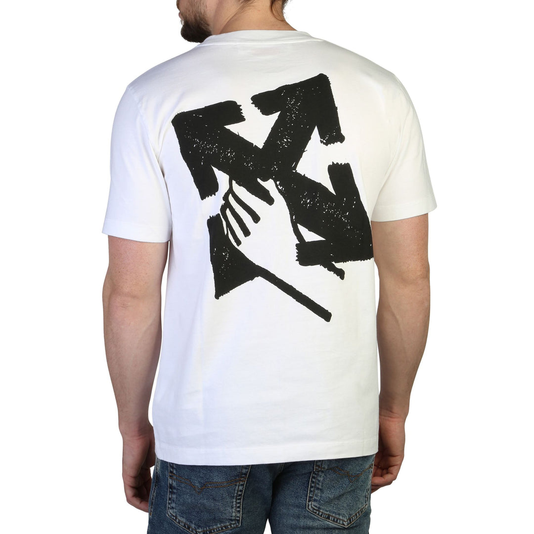 Off-White men's white and black rear logo T-shirts