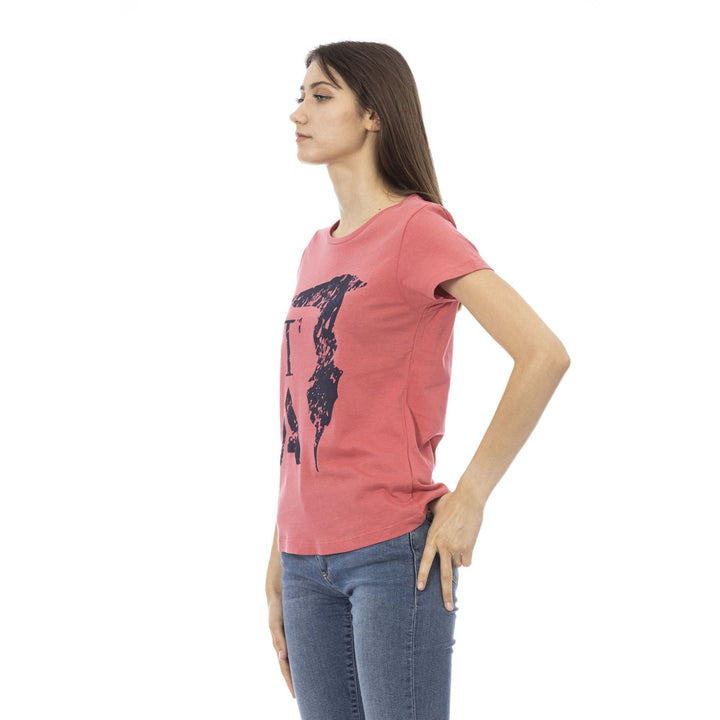 Trussardi Action women's pink graphic print T-shirts