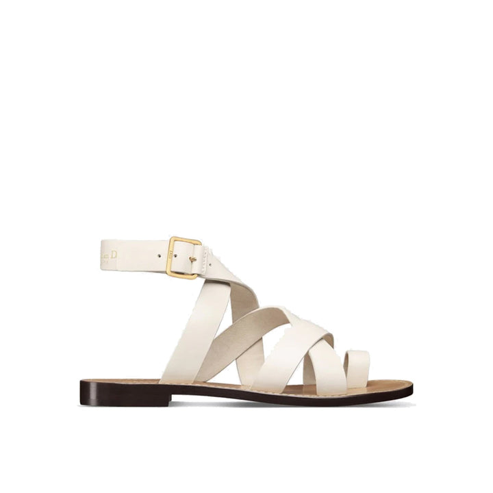 Dior Sun Leather Flat Sandals Women