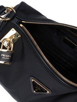 Prada Women Logo Medium Shoulder Bag