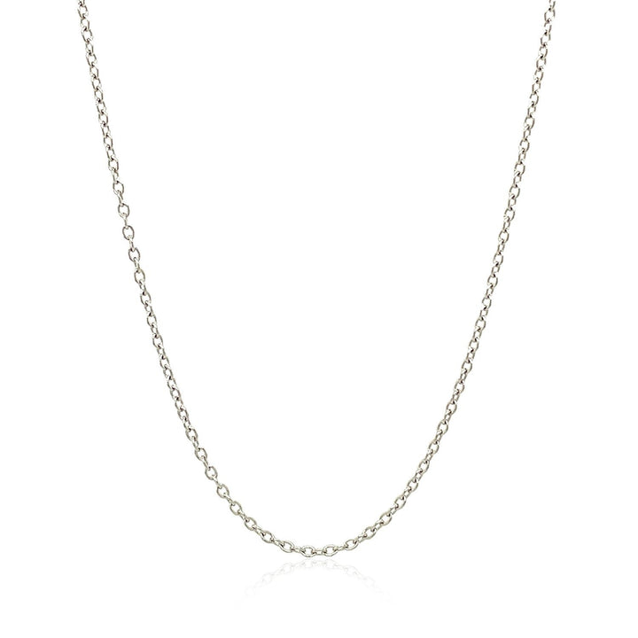 18k White Gold Round Cable Chain 1.5mm