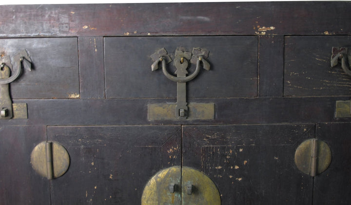 Dark Brown Antique Chinese Sideboard