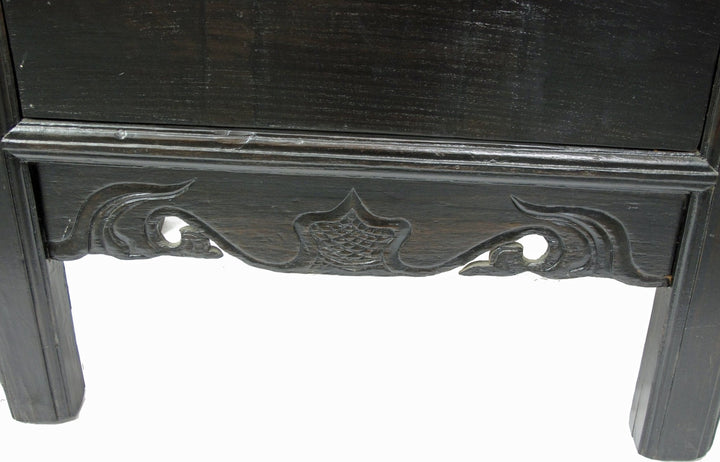 Dark Brown Antique Coffer Table with 2 Drawers