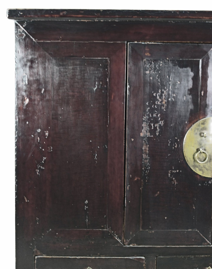 Dark Brown Chinese Antique Cabinet – 56 inches tall