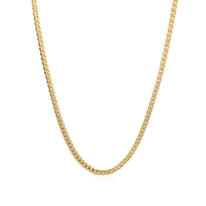 10k Yellow Gold Classic Solid Miami Cuban Chain (3.20 mm)