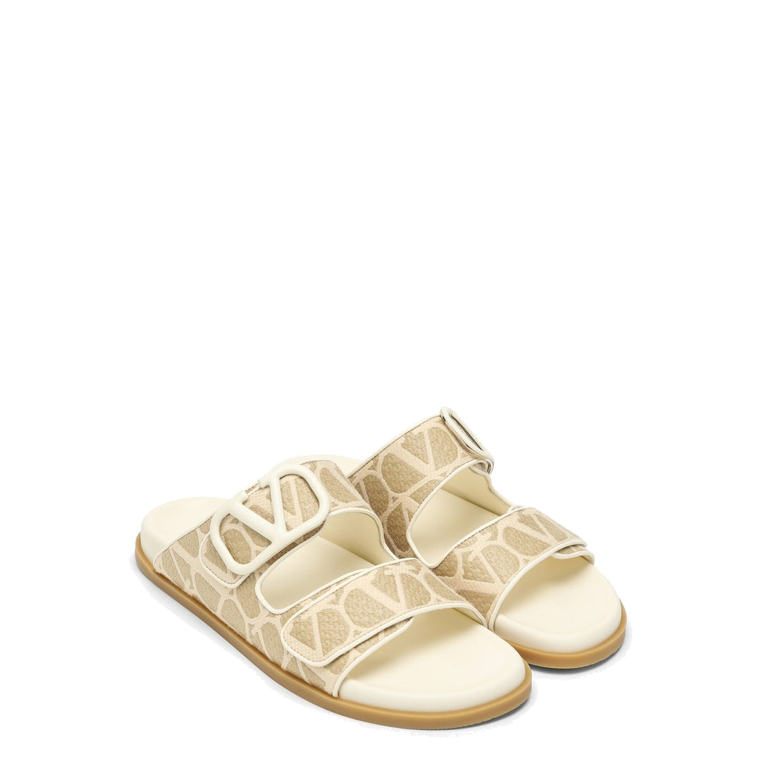 Valentino Garavani Toile Iconographe Flat Sandals Women