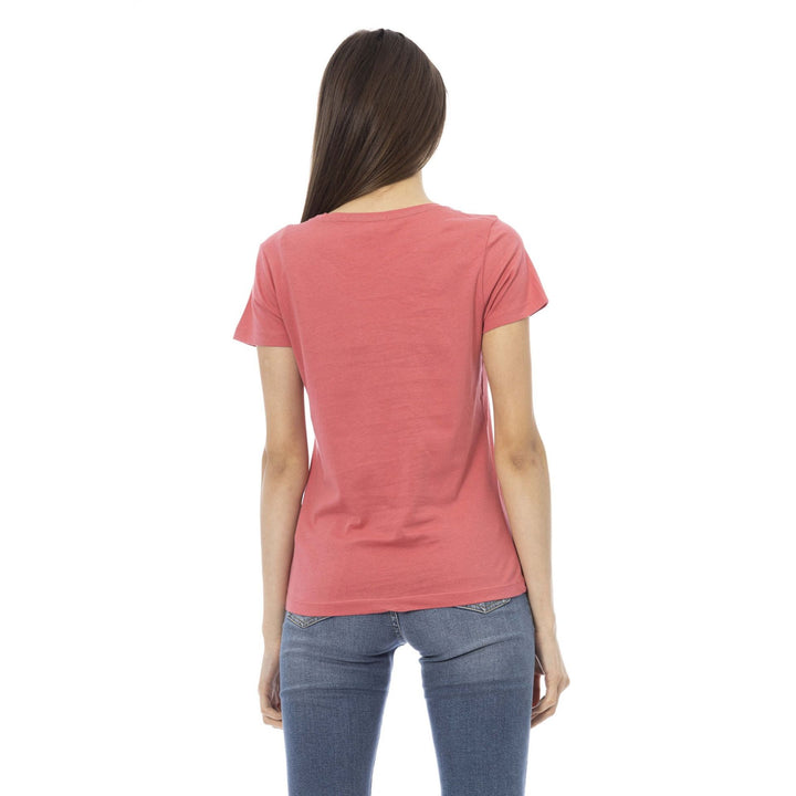 Trussardi Action women's pink graphic print T-shirts