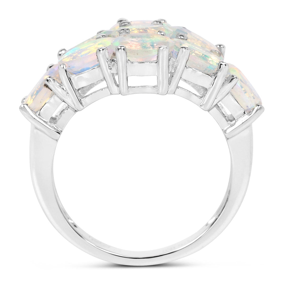 2.16 Carat Genuine Ethiopian Opal .925 Sterling Silver Ring