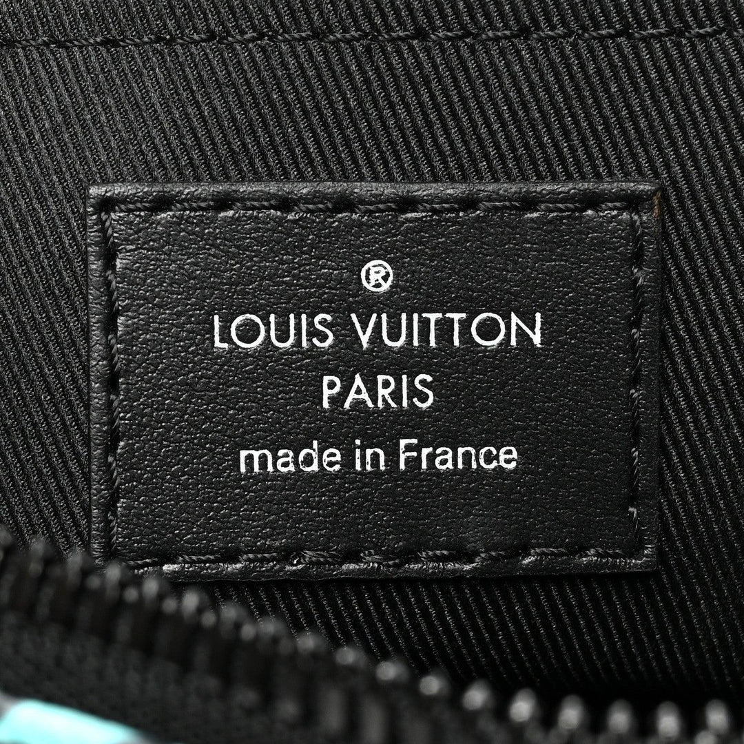 Louis Vuitton Monogram Eclipse LV Graffiti Keepall Bandouliere 25 &