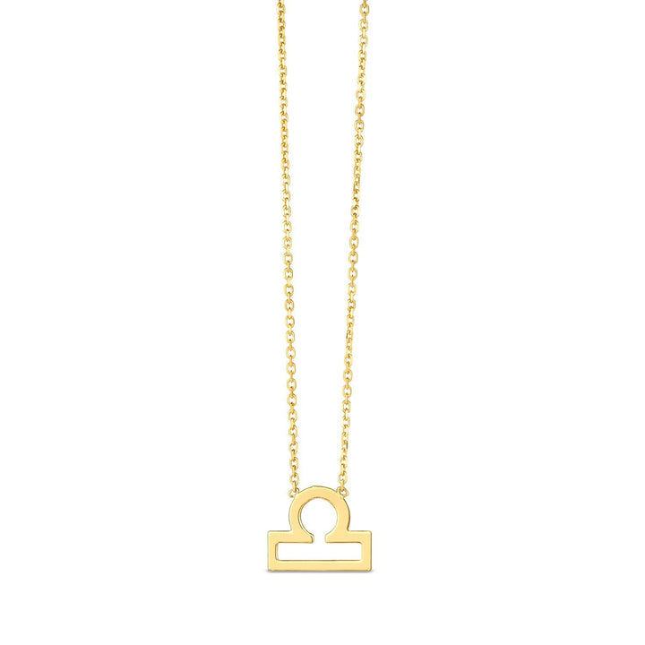 14K Yellow Gold Libra Necklace