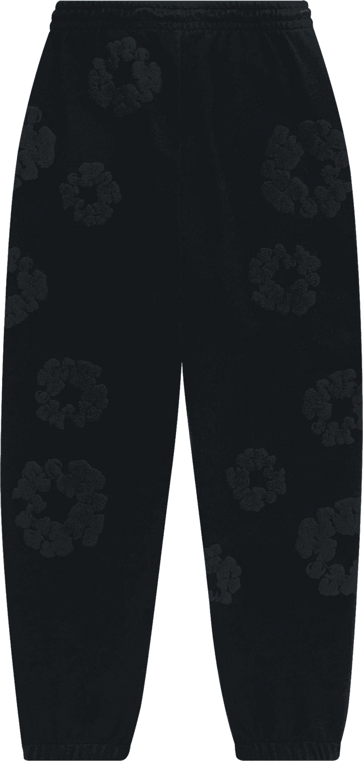 Denim Tears Cotton Wreath Sweatpants Black Monochrome