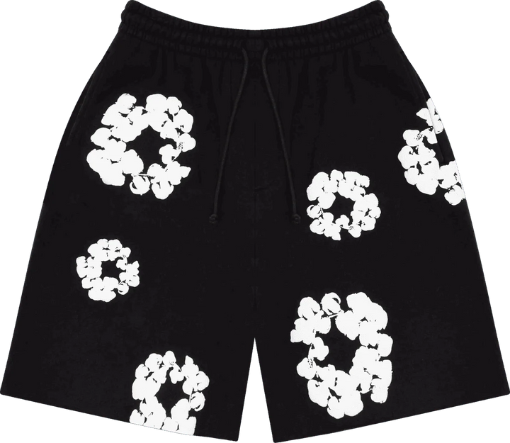 Denim Tears The Cotton Wreath Sweat Shorts Black