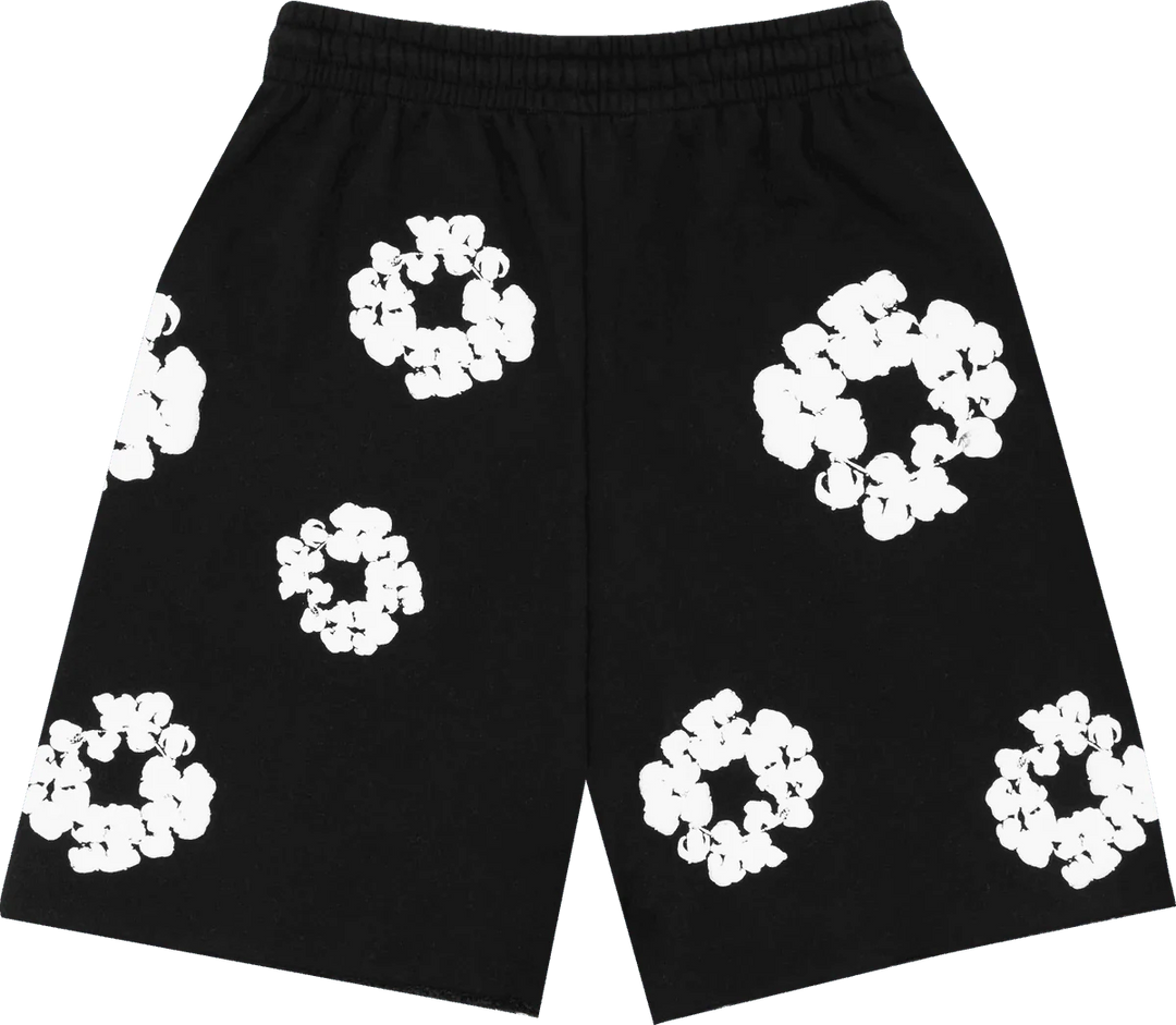 Denim Tears The Cotton Wreath Sweat Shorts Black