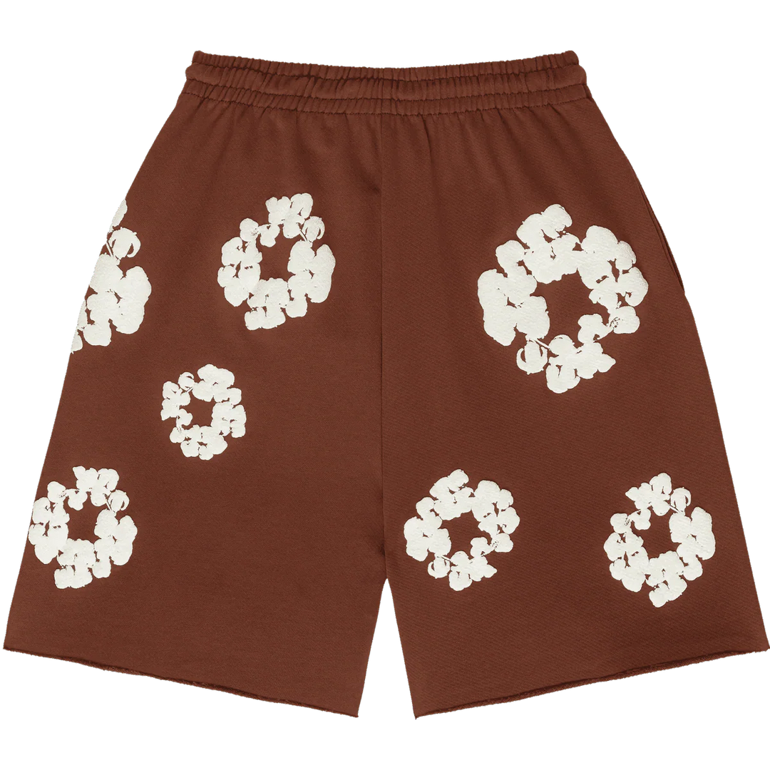 Denim Tears The Cotton Wreath Sweat Shorts Brown