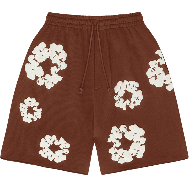 Denim Tears The Cotton Wreath Sweat Shorts Brown