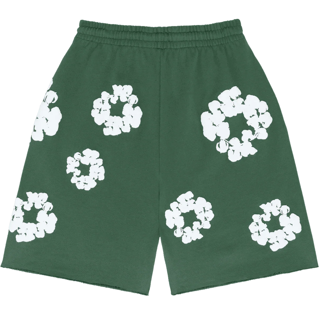 Denim Tears The Cotton Wreath Sweat Shorts Green