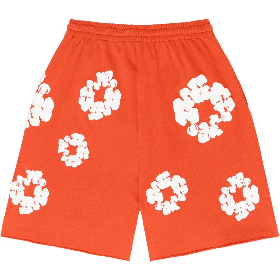 Denim Tears The Cotton Wreath Sweat Shorts Orange