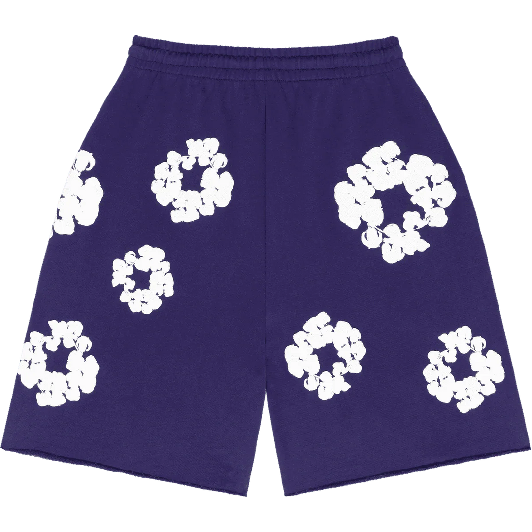 Denim Tears The Cotton Wreath Sweat Shorts Purple
