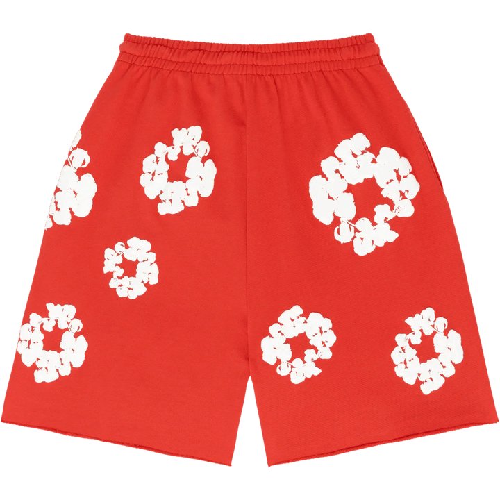Denim Tears The Cotton Wreath Sweat Shorts Red