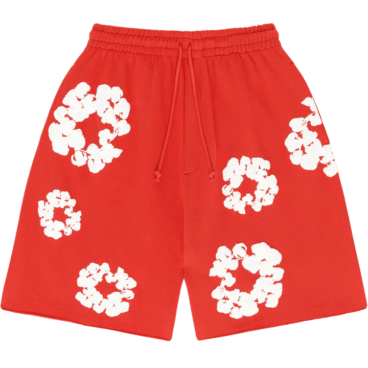 Denim Tears The Cotton Wreath Sweat Shorts Red