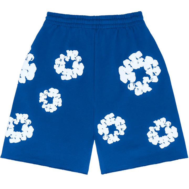 Denim Tears The Cotton Wreath Sweat Shorts Royal Blue