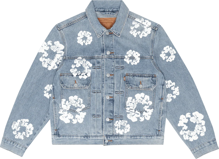 Denim Tears x Levi's Wreath Jean Jacket Light Blue Wash