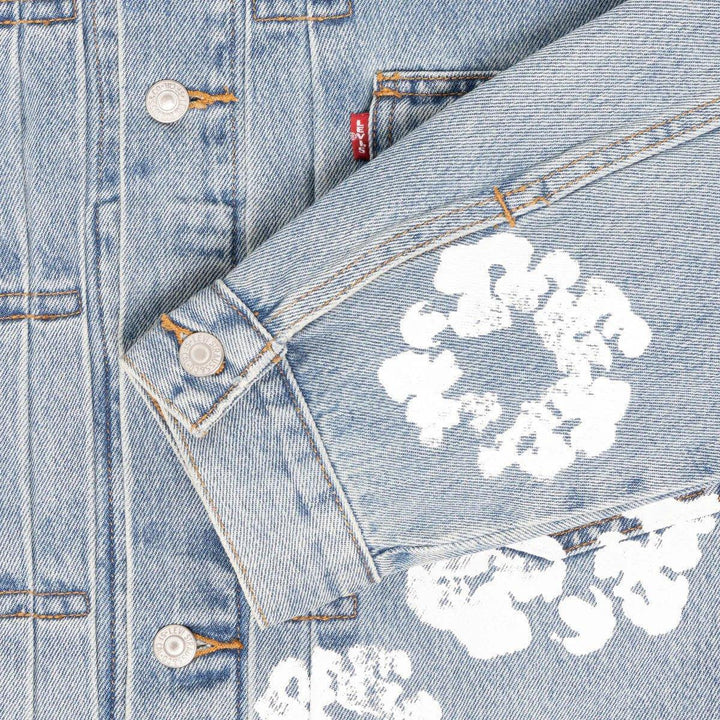 Denim Tears x Levi's Wreath Jean Jacket Light Blue Wash