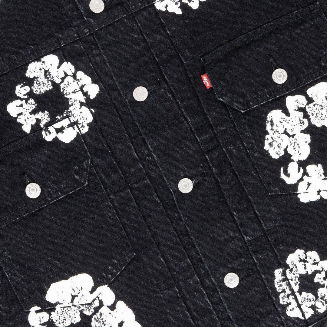 Denim Tears x Levi's Wreath Jean Jacket Black