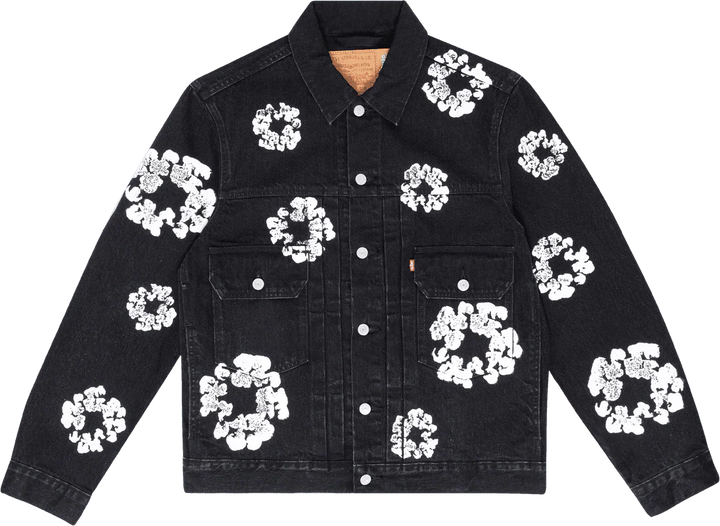 Denim Tears x Levi's Wreath Jean Jacket Black